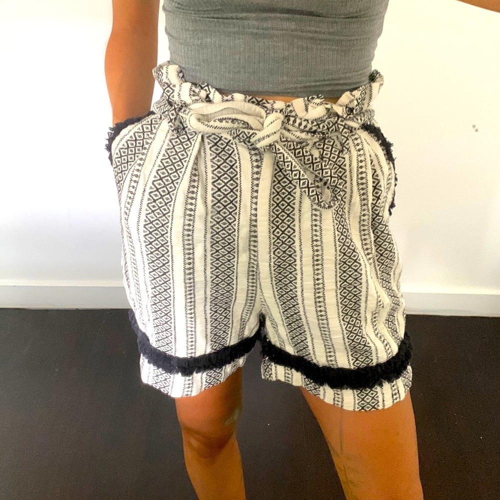 Cotton high waste neon rose shorts